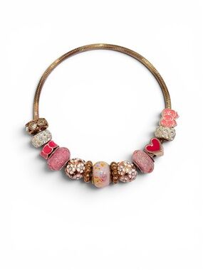 Custom Rose gold bangle charm bracelet 💗